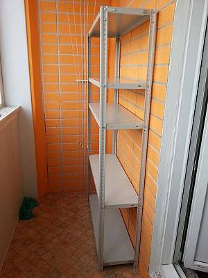 Стеллаж на балкон 2000х700х400мм, 4 полки