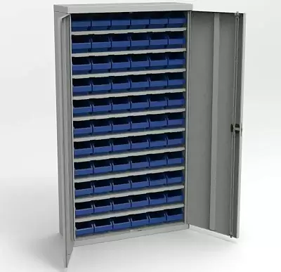 Шкаф ЗС-Д-5002.66 с пластиковыми ящиками (66 шт.)